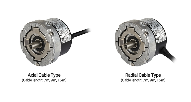 后/侧布线旋转编码器(电缆长度 7/9/15 米)