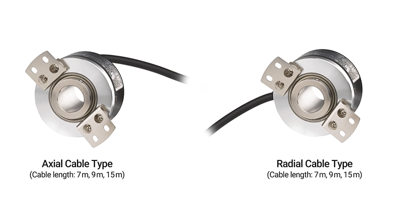 後/側佈線旋轉編碼器(電纜長度 7/9/15 米)
