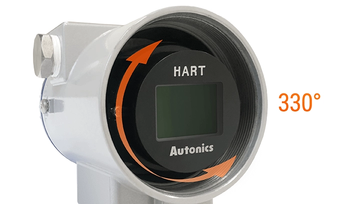 温度变送器显示屏可旋转 330 度,