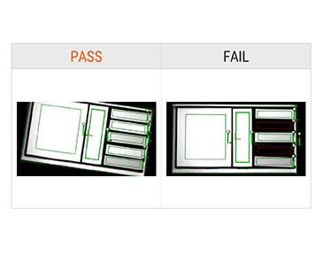 亮度检查显示通过/失败结果
