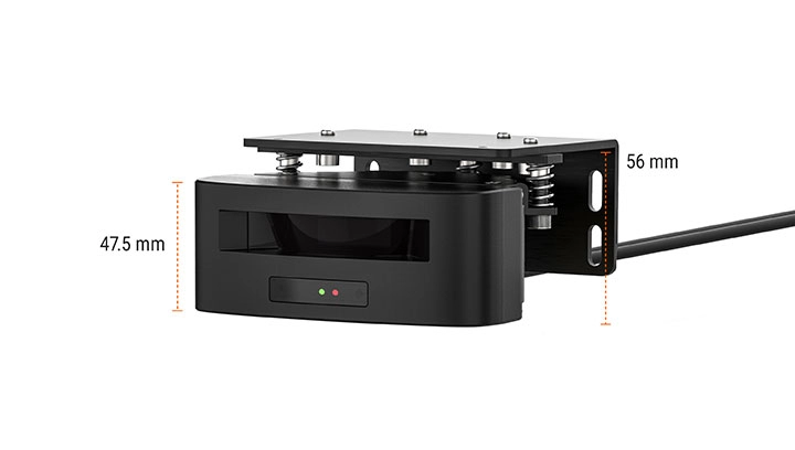 高度 47.5mm 超小型传感器 外形尺寸和安装空间信息