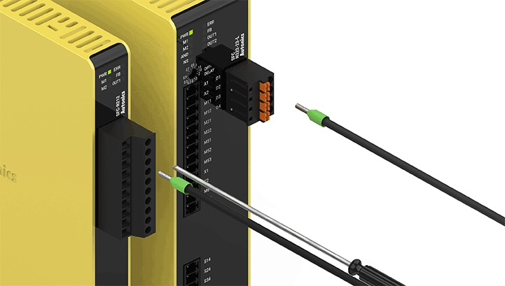 Push-in 接线方式,电缆连接简单