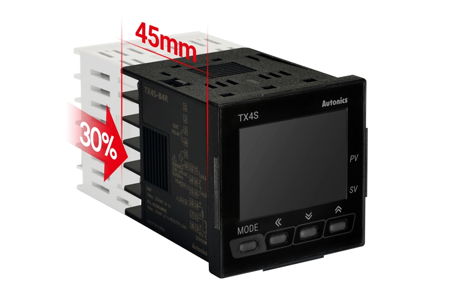 后部长度为45毫米的紧凑型温度调节器