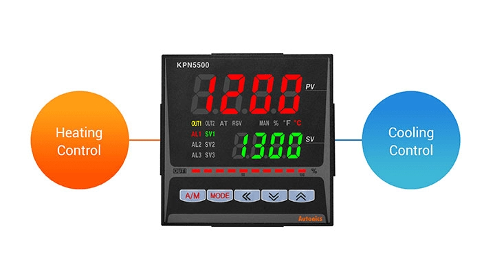 在单个设备上同时进行加热和冷却的双重控制界面