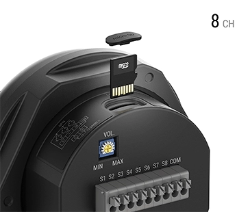 外接8通道记忆型蜂鸣器,支持灵活的音频更新和扩展