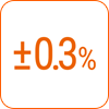 ±0.3% 精度图标