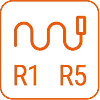 柔性和耐弯曲电缆图标