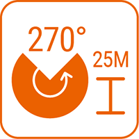 25m 宽检测范围图标