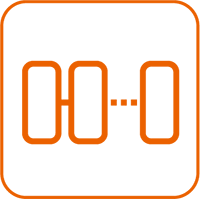 最多可连接 8 个放大器单元图标