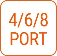多种端口图标 (4/6/8)