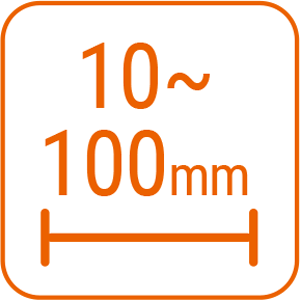 10~100mm 感测范围图标