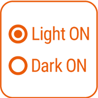 使用控制线进行Light ON/Dark ON模式切换图标